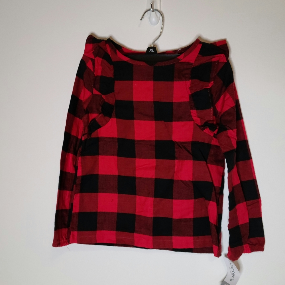 Carters Red and Black Tunic NWT 6/6X